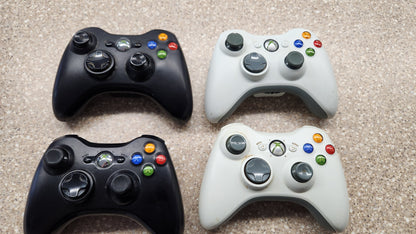 Lot of 4 Xbox 360 Controllers FOR PARTS