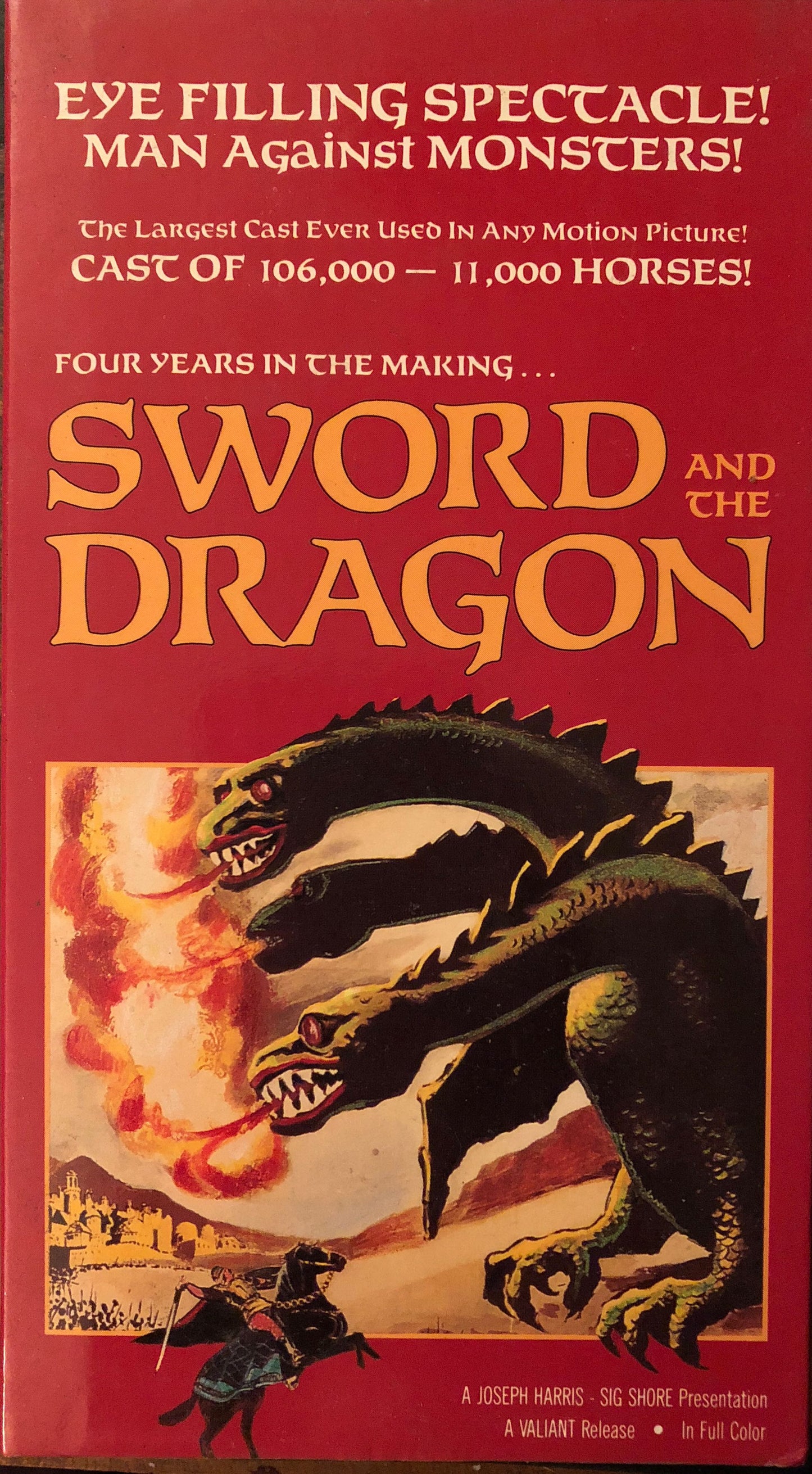 Sword and the Dragon 1987 VHS