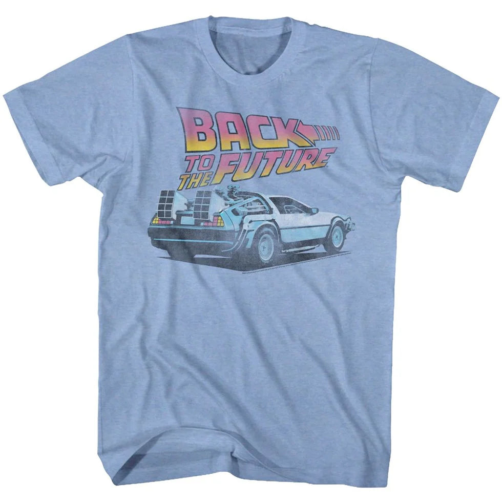 Back to the Future Movie Future Heather Light Blue T-Shirt