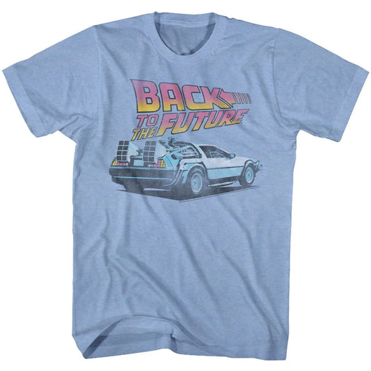 Back to the Future Movie Future Heather Light Blue T-Shirt
