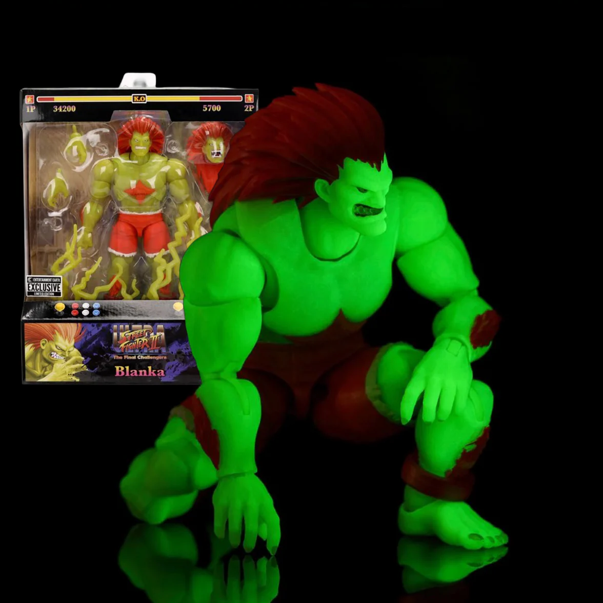 Ultra Street Fighter II Blanka Glow-in-the-Dark 6-Inch Action Figure Jada Toys