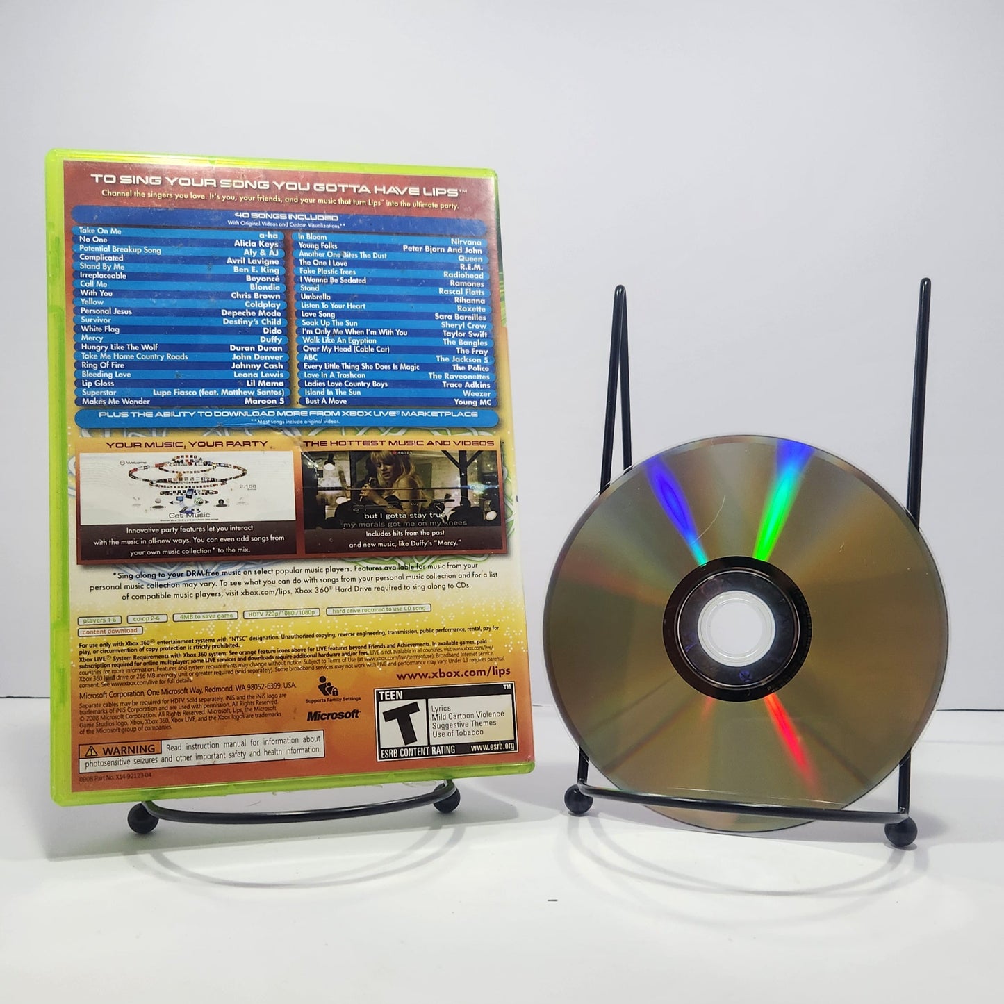 Lips (Xbox 360, 2008) No Manual