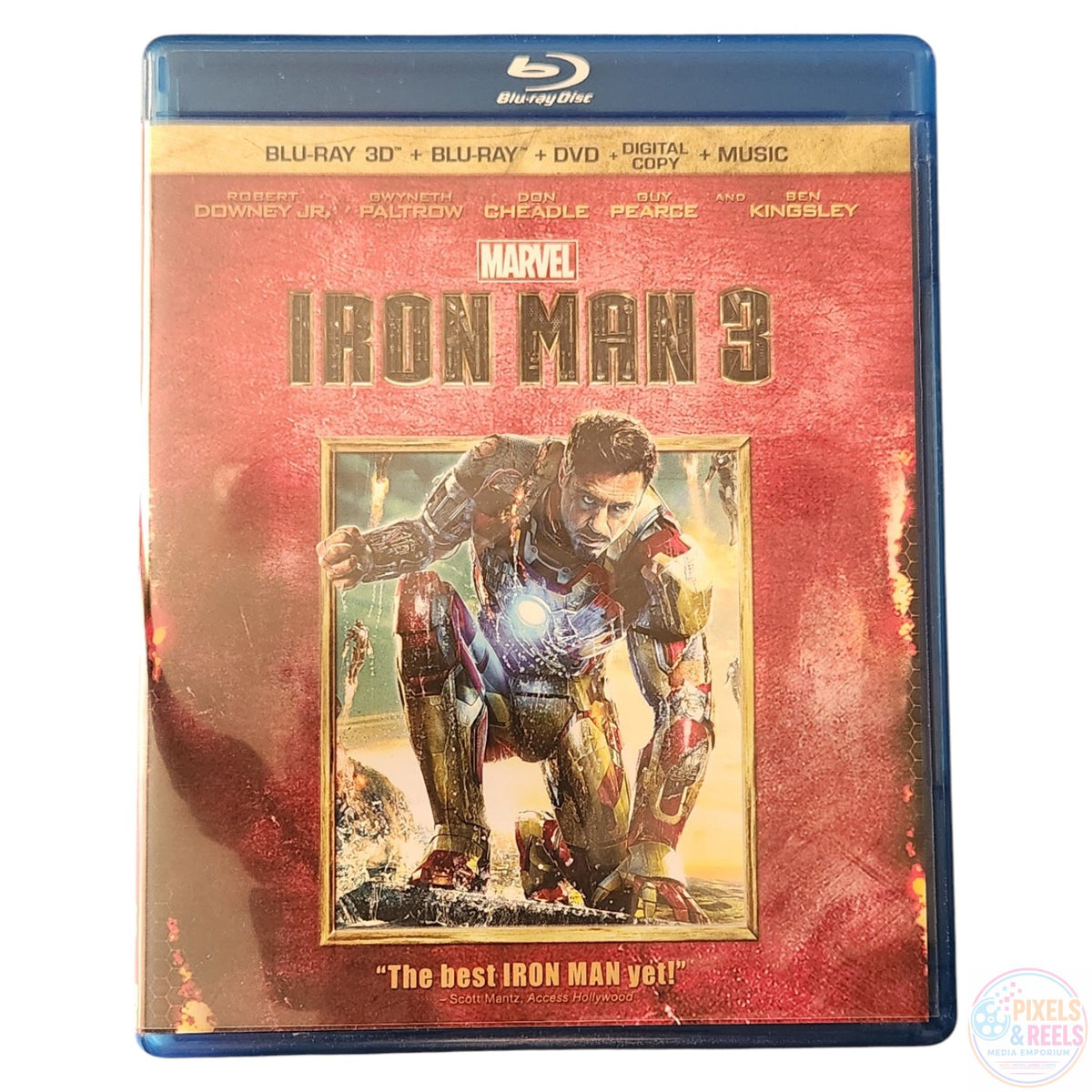 Iron Man 3 (3D Blu-ray+Blu-ray+DVD, 2013)