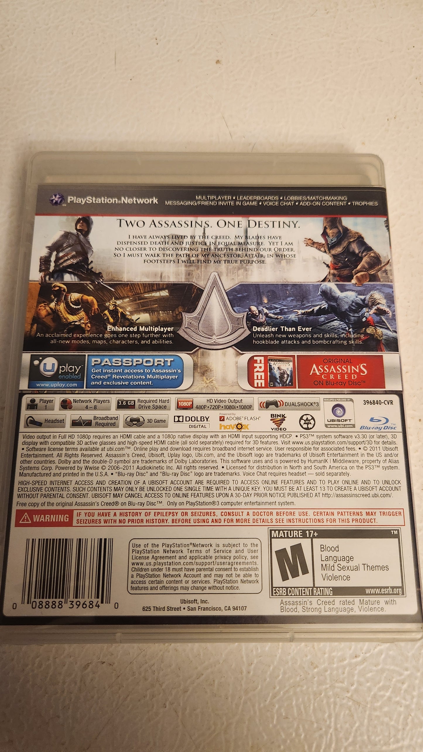 Assassin's Creed: Revelations -- Signature Edition (PlayStation 3 PS3, 2011)