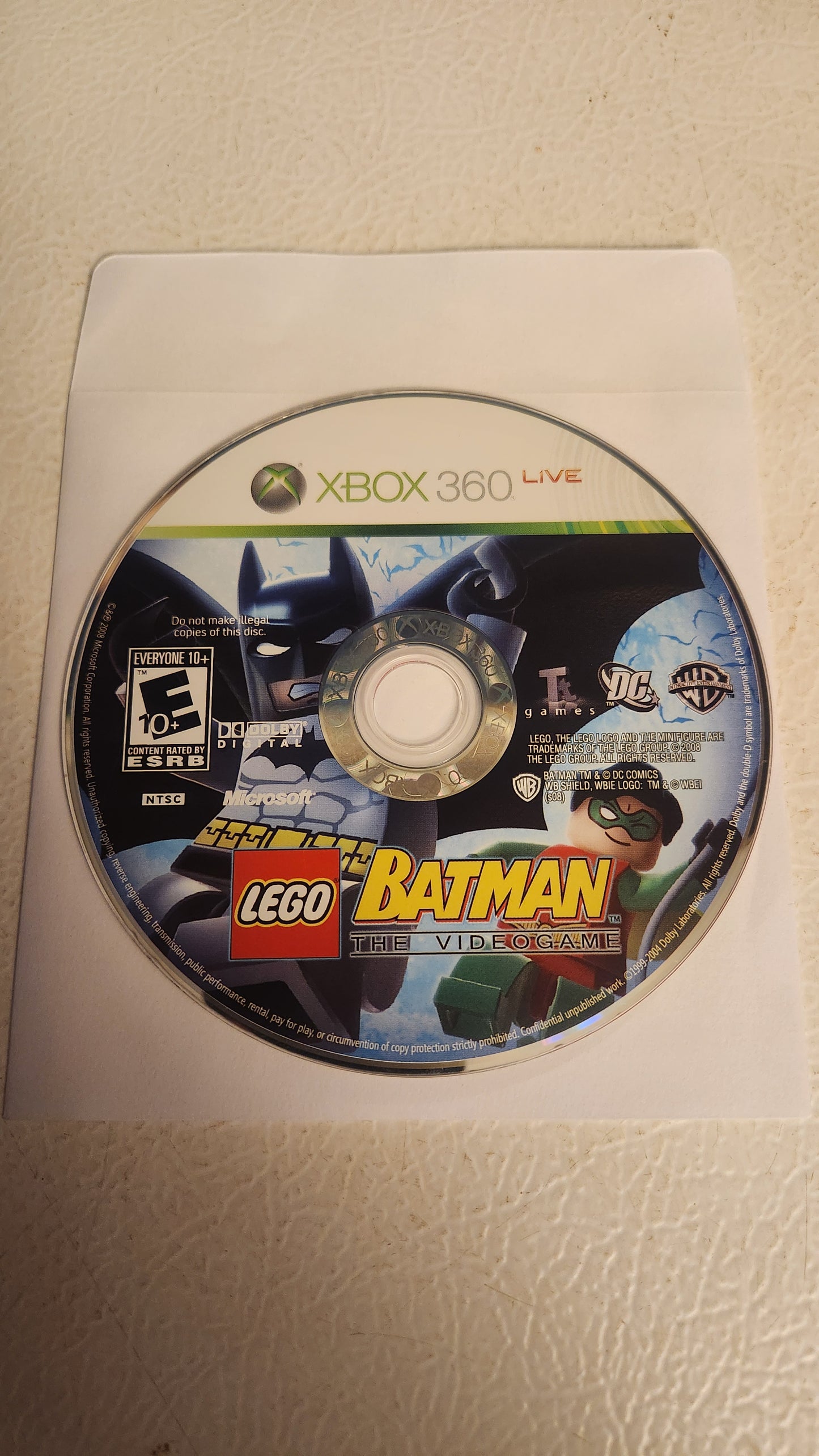 LEGO Batman: The Videogame DISC ONLY (Microsoft Xbox 360, 2008)