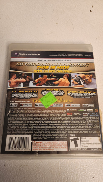 UFC Undisputed 2010 (PlayStation 3 PS3, 2010)