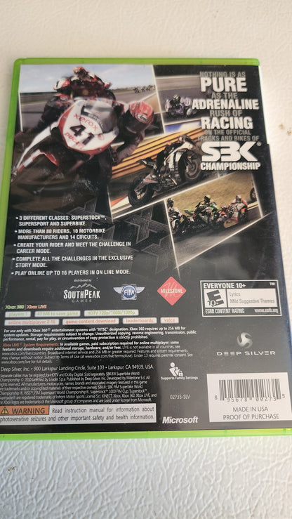 SBK X: Superbike World Championship (Microsoft Xbox 360, 2010)