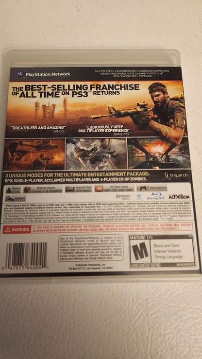 Call of Duty: Black Ops (PlayStation 3 PS3, 2010)