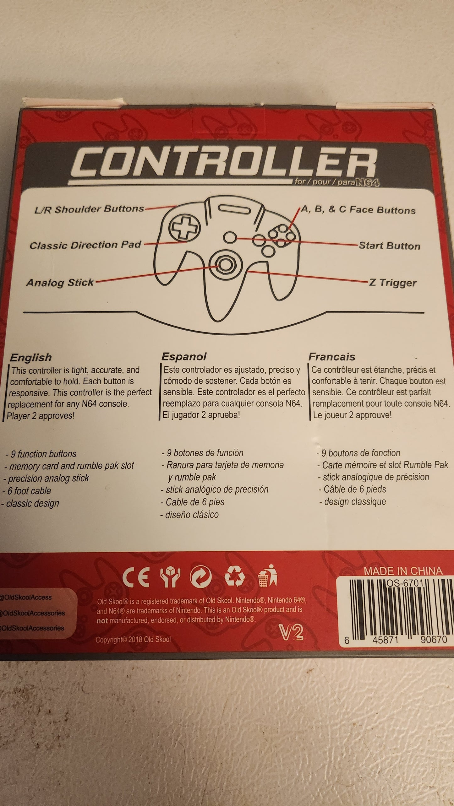 Old Skool N64 Controller Joystick - Green