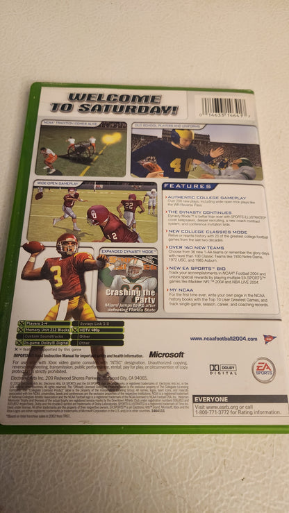 NCAA Football 2004 (Microsoft Xbox, 2003)
