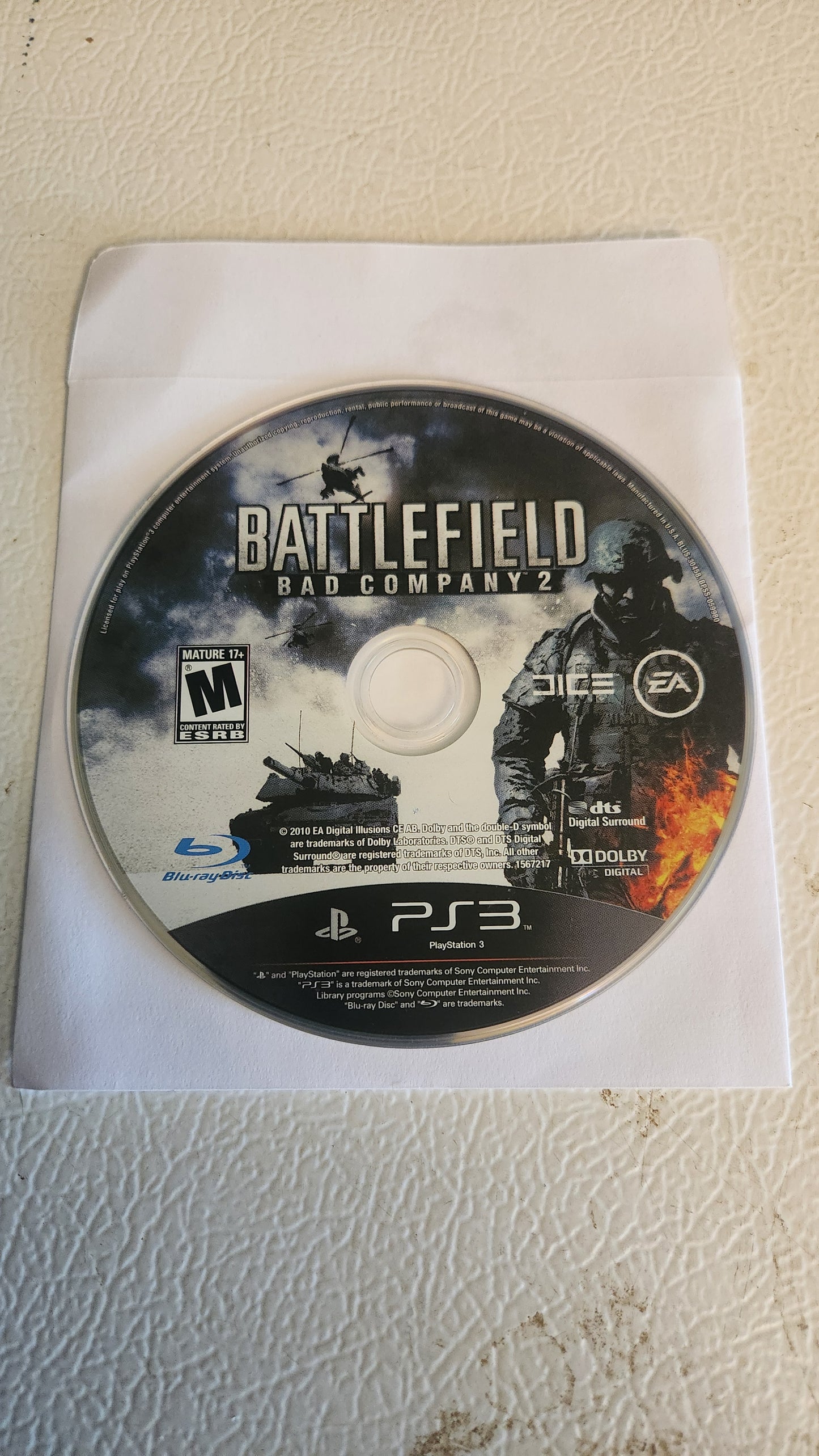 Battlefield: Bad Company 2 (PlayStation 3 PS3, 2010) DISC ONLY
