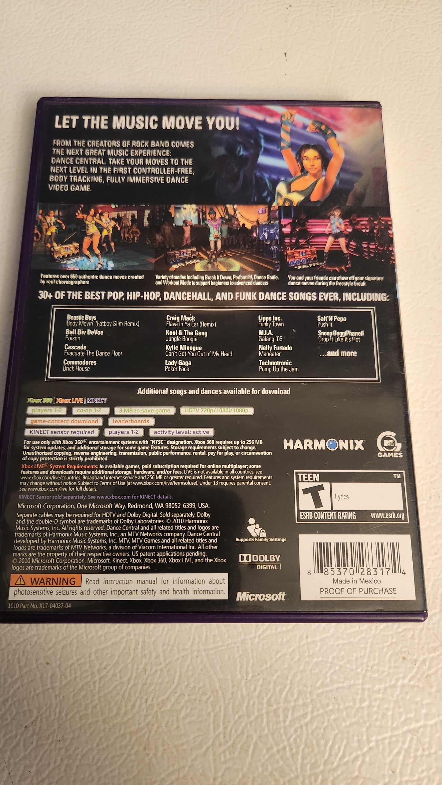 Dance Central (Microsoft Xbox 360, 2010)