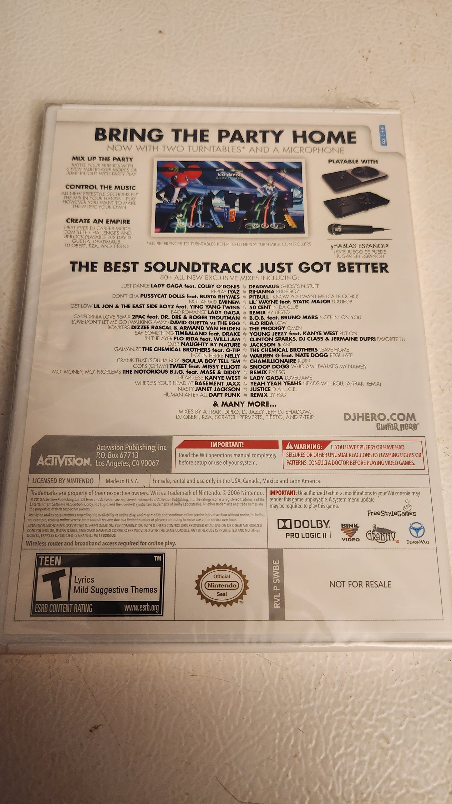 DJ Hero 2 (Nintendo Wii, 2010)