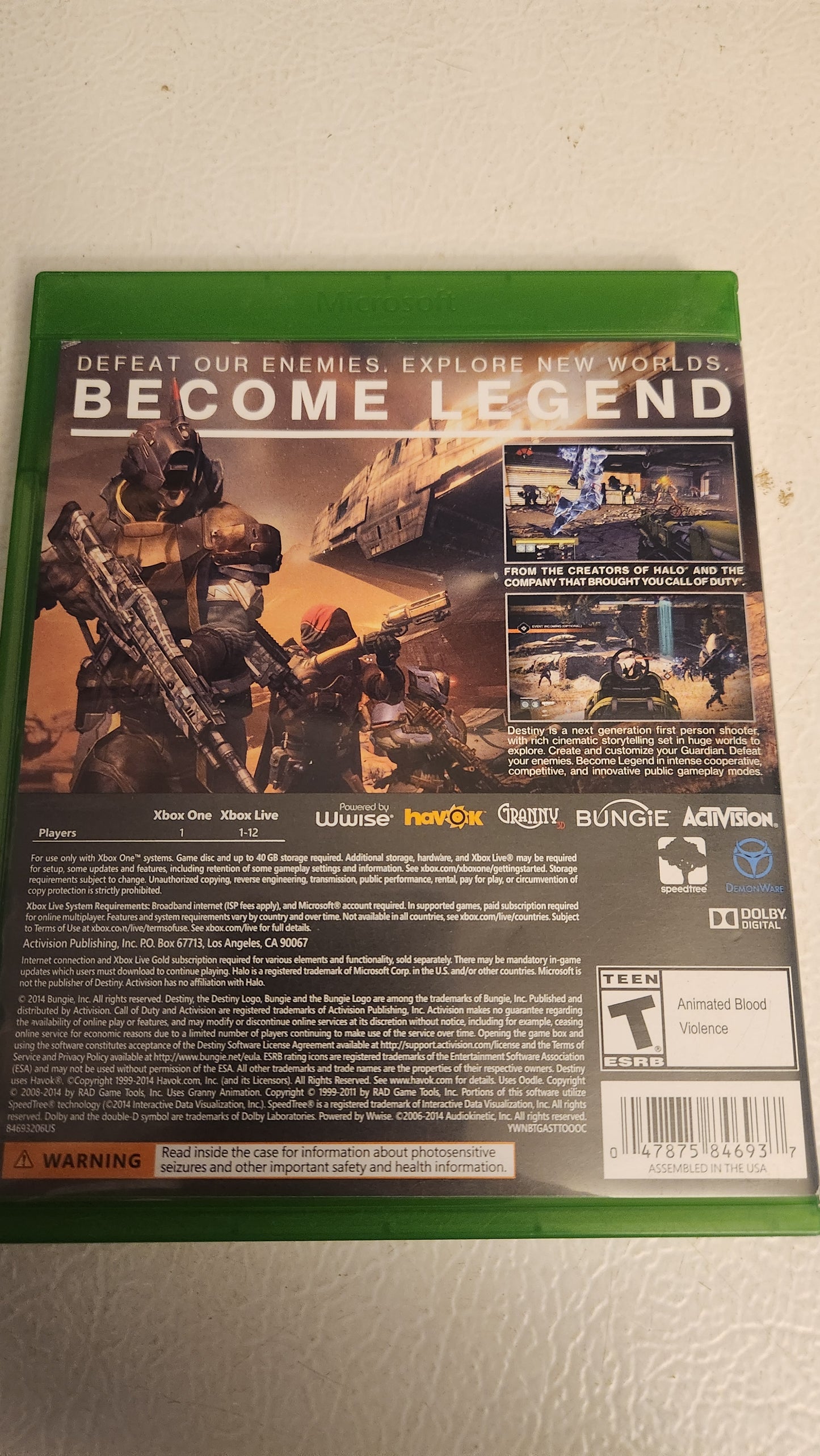 Destiny (Microsoft Xbox One, 2014)