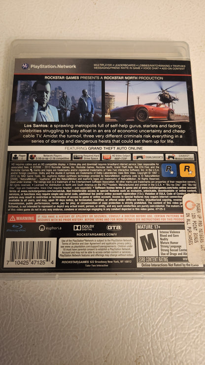 Grand Theft Auto V CIB (PlayStation 3 PS3, 2013)