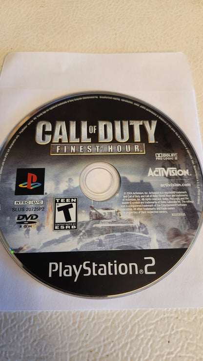 Call of Duty: Finest Hour (PlayStation 2 PS2, 2004) DISC ONLY