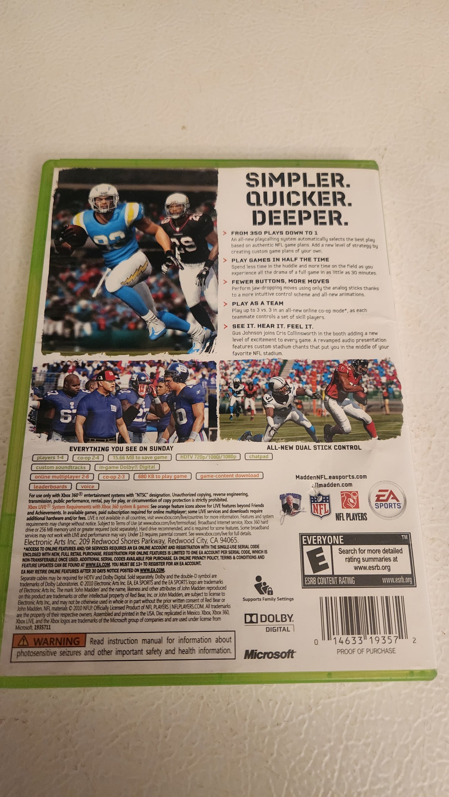 Madden NFL 11 (Xbox 360, 2010)