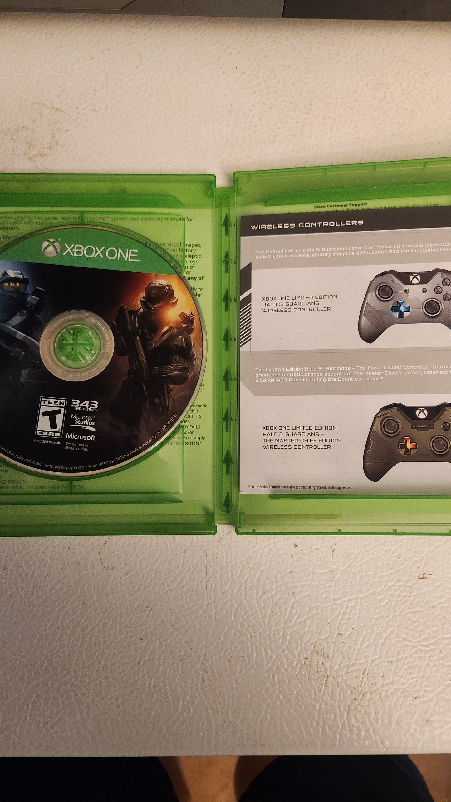 Xbox One Halo 5: Guardians Limited Edition Console + Game + Controller READ