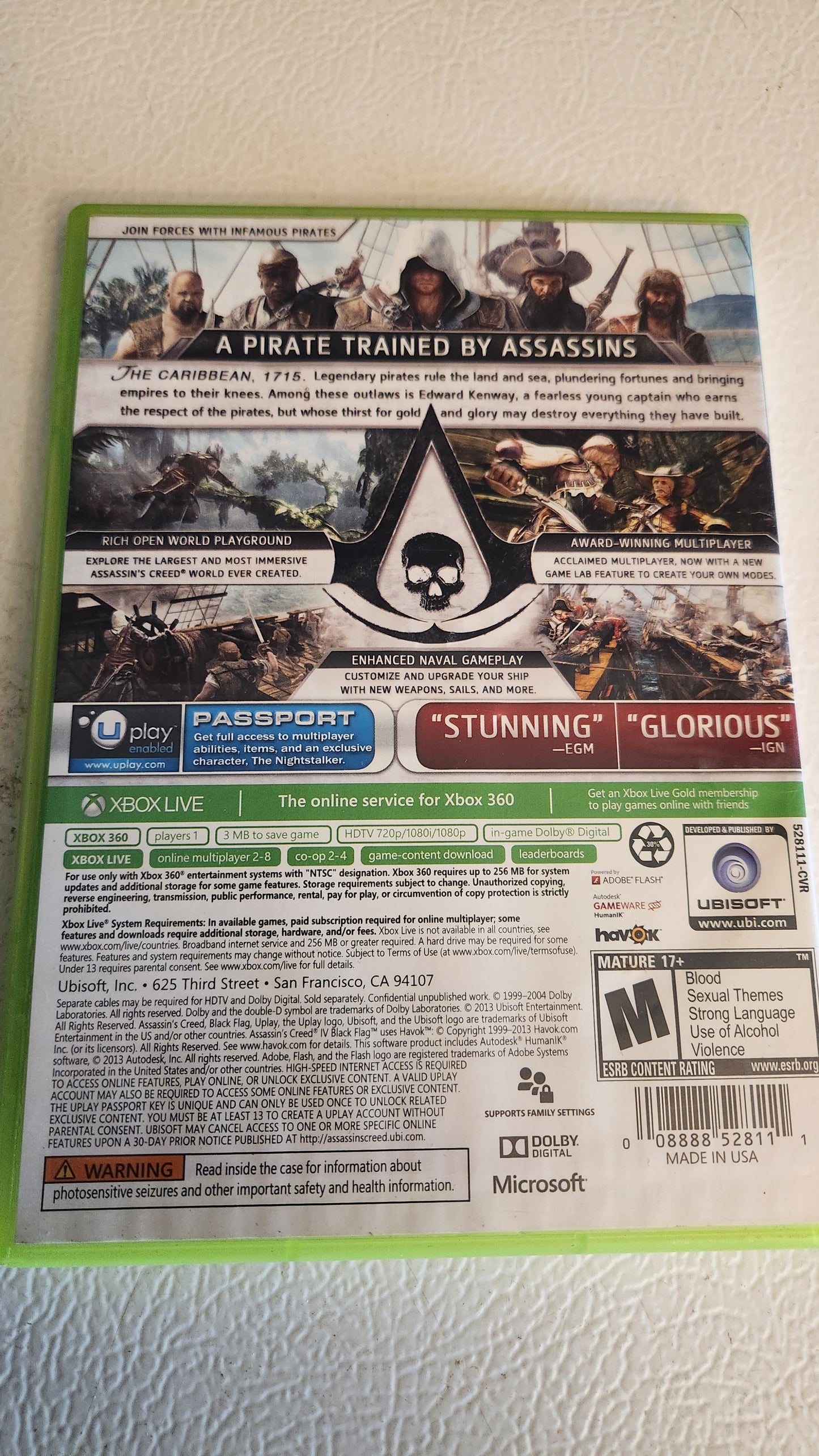 Assassin's Creed IV: Black Flag (Xbox 360, 2013)