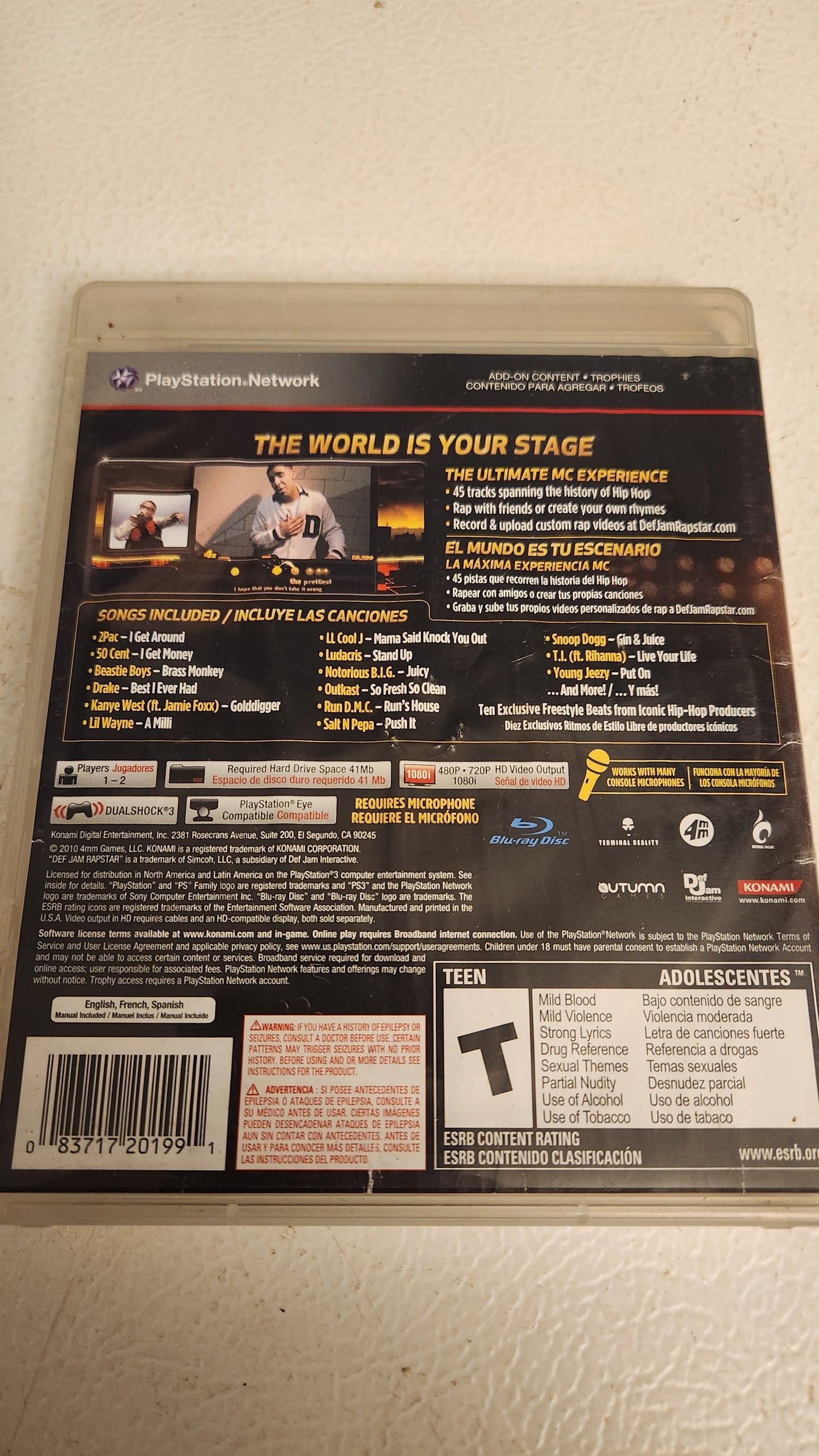 Def Jam Rapstar (Sony PlayStation 3, 2010)