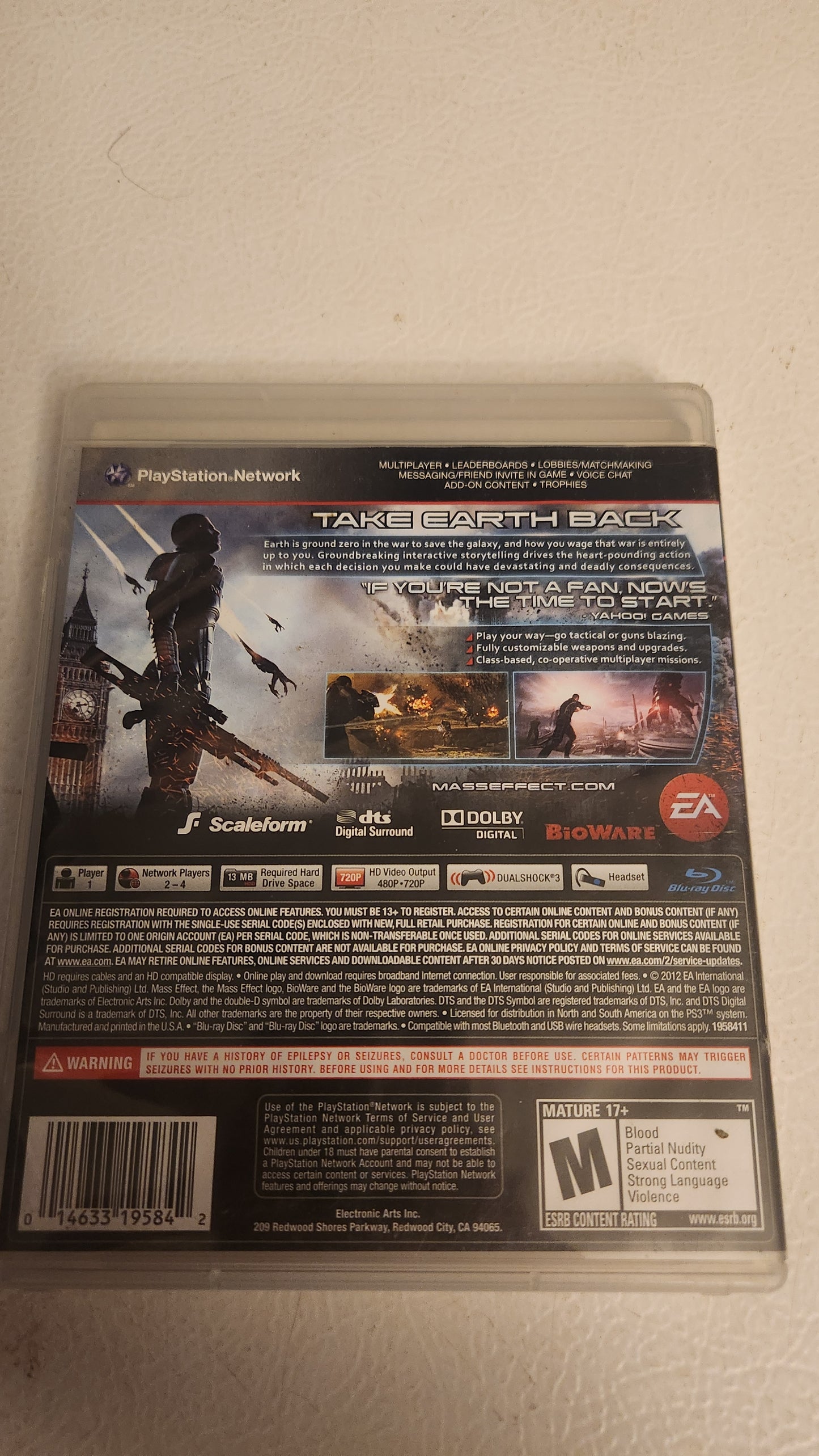 Mass Effect 3 (PlayStation 3 PS3, 2012)
