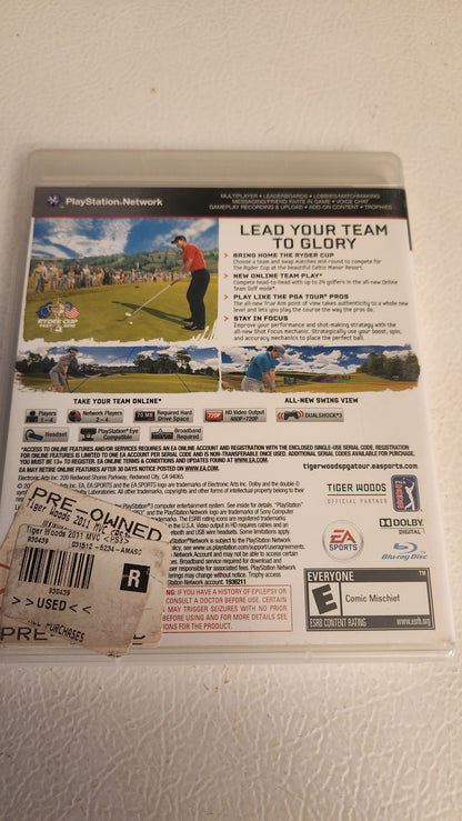 Tiger Woods PGA Tour 11 (PlayStation 3 PS3, 2010) NO MANUAL