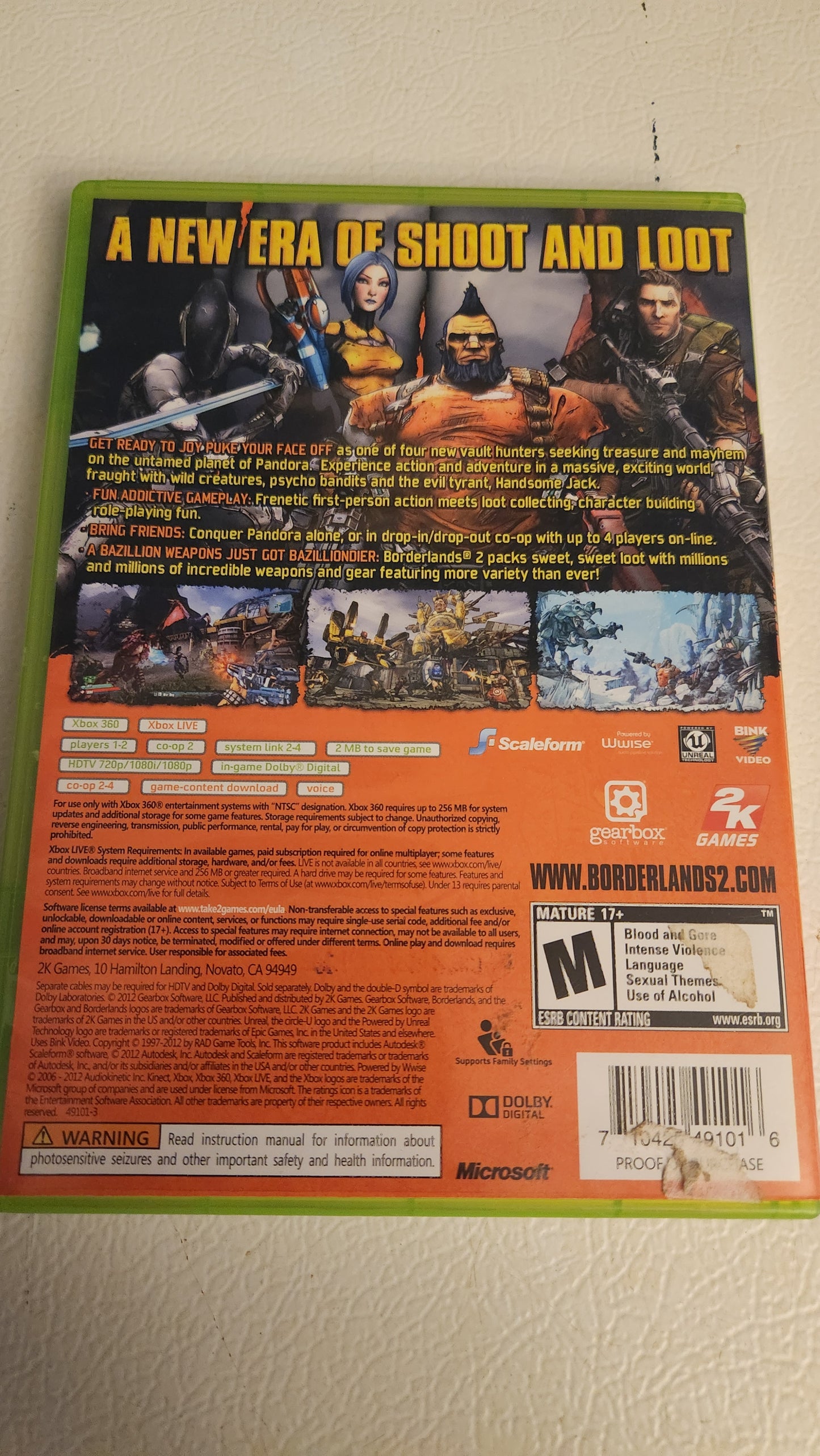 Borderlands 2 (Microsoft Xbox 360, 2012)