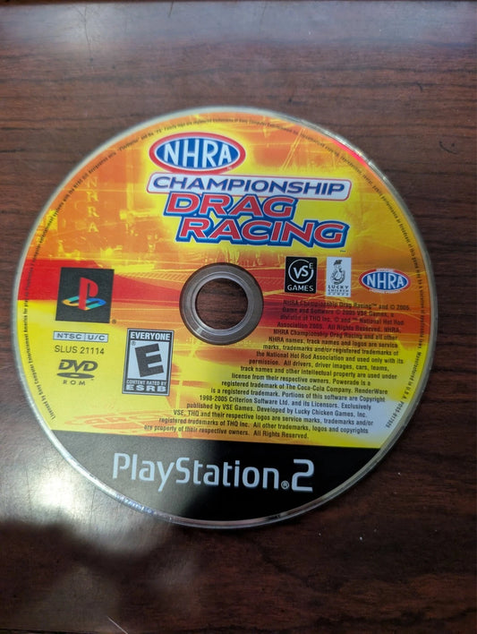 NHRA Championship Drag Racing PS2 DISC ONLY