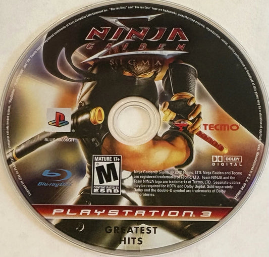 Ninja Gaiden Sigma [Greatest Hits] PS3 DISC ONLY
