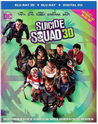 Suicide Squad (Blu-ray 3D/Blu-ray, 2016, 3-Disc Set)