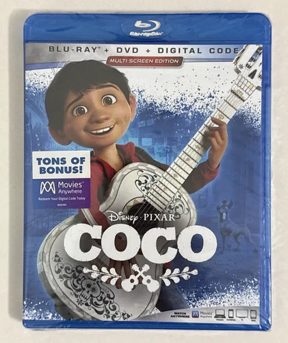 Coco Blu-ray+DVD, 2018; 3-Disc Set; Multi-Screen Edition