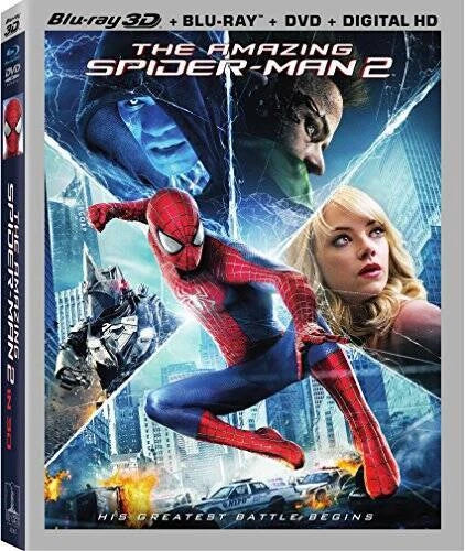 The Amazing Spider-Man 2 (3D Blu-ray+DVD, 2014)