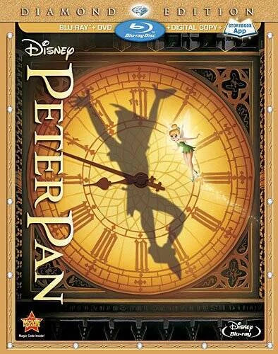 Disney Peter Pan Blu-ray/DVD, 2013, 3-Disc Set)