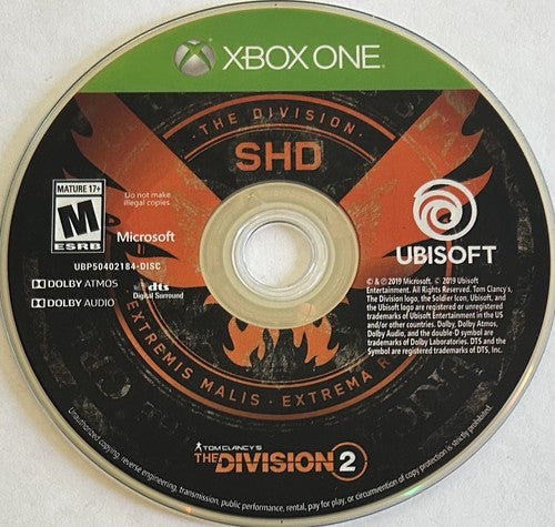 Tom Clancy's The Division 2 Xbox One DISC ONLY