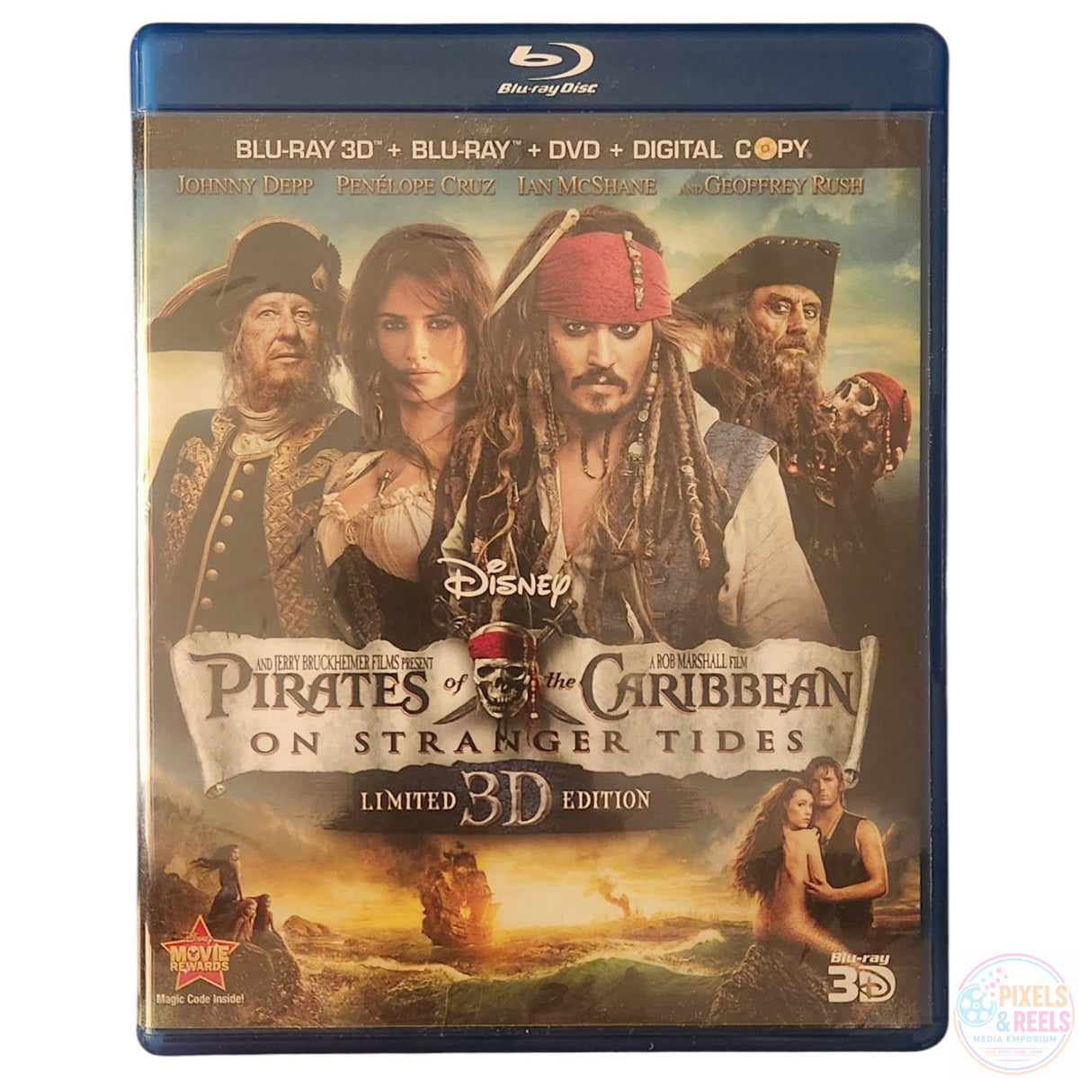 Pirates of the Caribbean: on Stranger Tides (Blu-ray 3D+Blu-ray+DVD, 2011)