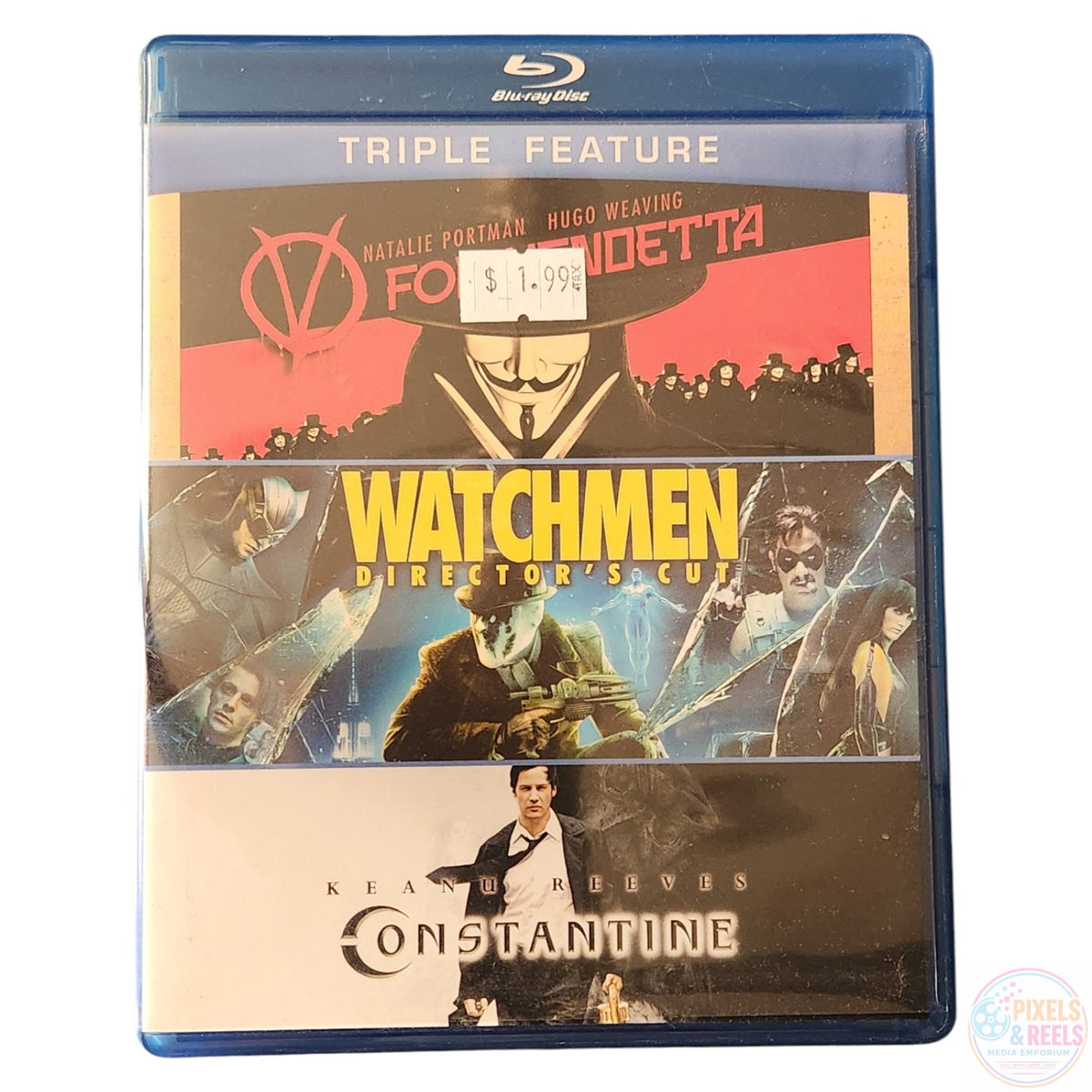 V for Vendetta / Watchmen / Constantine (Blu-ray, 2005)